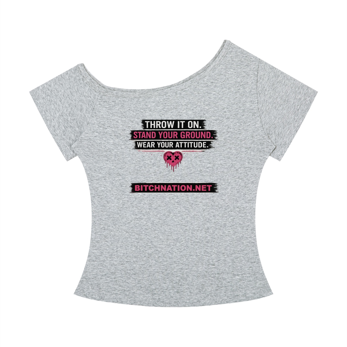 Bitch Nation Off-the-Shoulder Workout T-Shirt – What's Your Reason? - Image 6