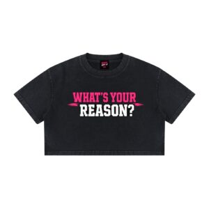 Bitch Nation Mineral Wash Crop Workout T-Shirt – What's Your Reason?